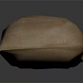 Two Brown Sandbags Connected Together On White Background 3D Rendering