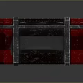 Futuristic Red And Black Tech Storage Container With Metallic Frame And Glowing Indicators