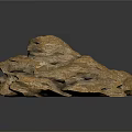 Natural Wooden Stone Material with Rough Yellowish Brown Texture in Stacked Form