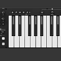 Professional Digital Electronic Keyboard With Black White Keys And Control Knobs 3d model