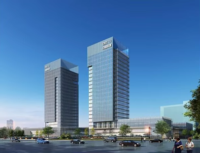 modern office building 3d model