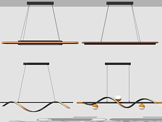 Light Luxury Chandelier Metal Chandelier 3d model