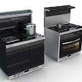 Modern Kitchen Appliances With Stove Range Hood And Oven Design