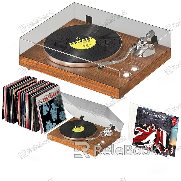 modern phonograph record player model