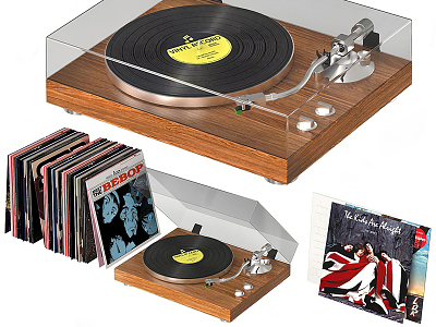 modern phonograph record player model