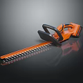 Orange Electric Hedge Trimmer Garden Tool With Ergonomic Handle Sharp Blades