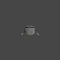 3D Rendered Whale With Dark And White Color On Gray Background