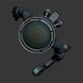 3D Cartoon Astronaut Character Wearing Blue Spacesuit With Helmet And Wrench