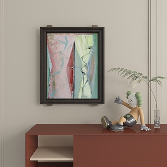 abstract decorative painting 3d model