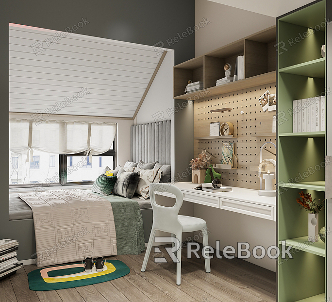 Modern Tatami Bedroom Children's Room Boy's Room model