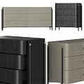 Modern Console and Side Cabinet Design With Drawers Metal Accents And Smooth Surface Finish