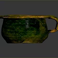 Green And Gold Ceramic Basin For Home Decorative Household Use