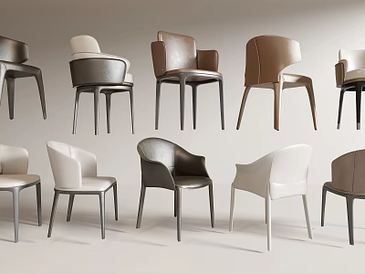 Modern Leisure Chairs With Stylish Designs And Various Colors For Home Decor 3d model