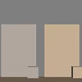 Modern Gray and Beige Wall Panels for Interior Decoration on Wooden Floor