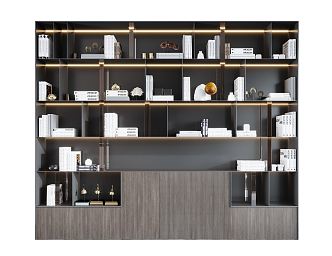 Modern bookcase 3d model