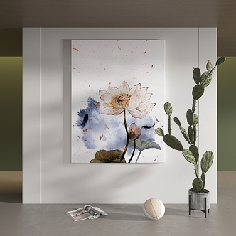 New Chinese Plant Painting Decorative Painting 3d model