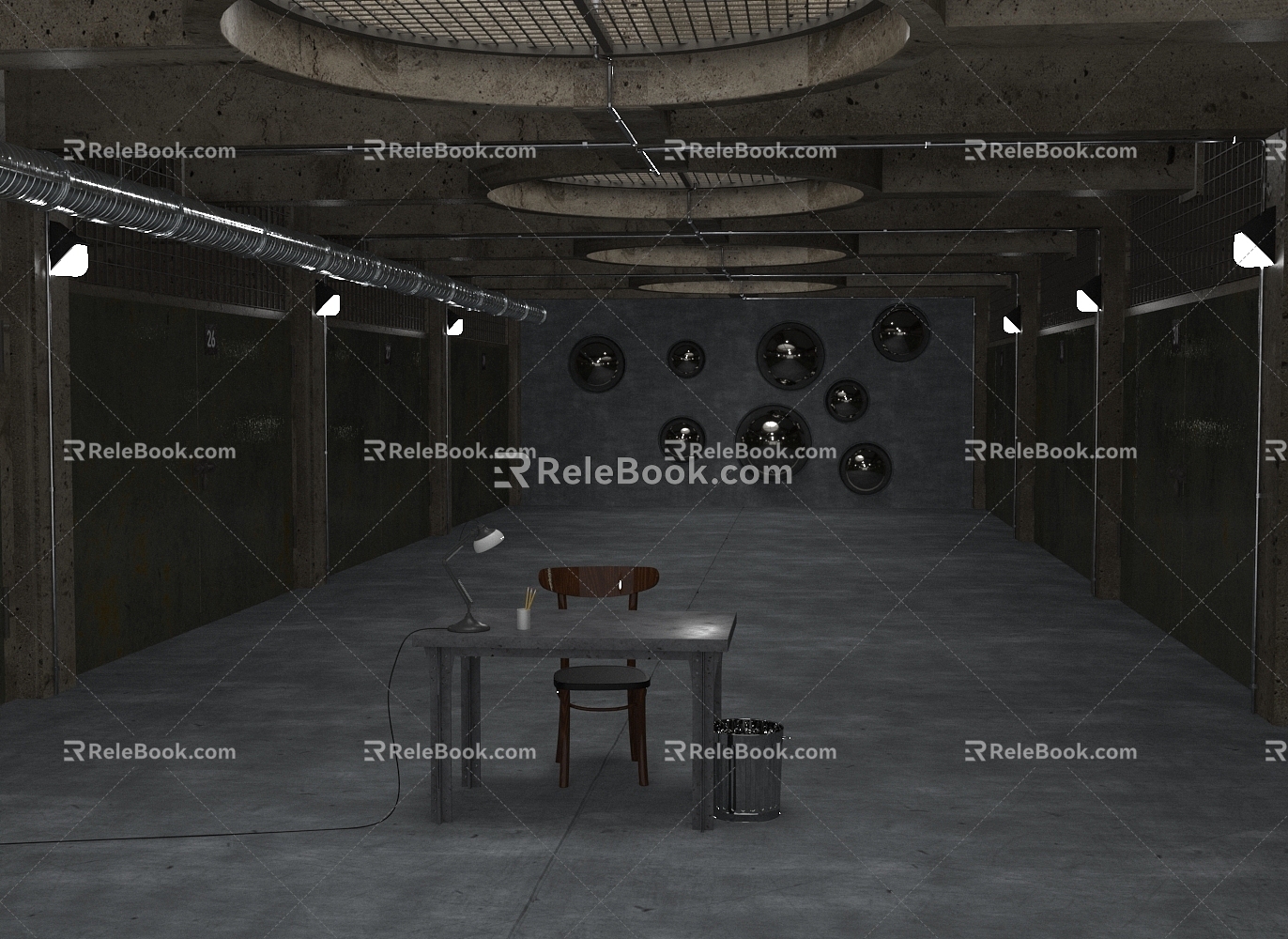 INDUSTRIAL LOFT INTERACY ROOM 3d model