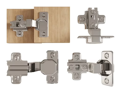 Stainless Steel Heavy Duty Hardware Hinges For Cabinet Doors With Adjustable Design And Durable Construction 3d model