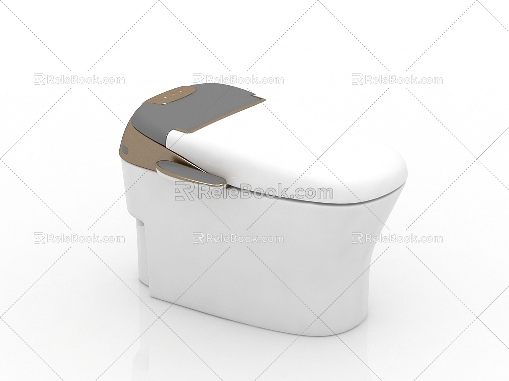 Modern intelligent toilet 3d model