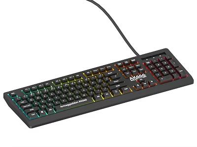 Redragon Wired RGB Backlit Mechanical Gaming Keyboard With Black Design And Colorful LED Lights 3d model