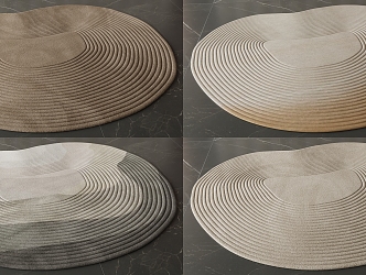 Modern Round Carpet 3d model