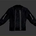 Modern Stylish Black Jacket With Sleek Design Zipper Front And Cuffed Sleeves