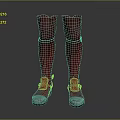 Knee High Red Boots With Textured Material Metallic Toe Caps And Buckle Details