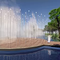 Modern landscape lamp 3d model