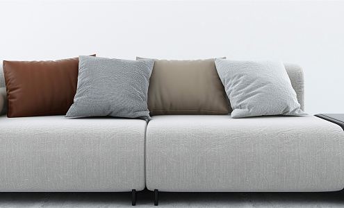 Modern double sofa multiplayer sofa 3d model