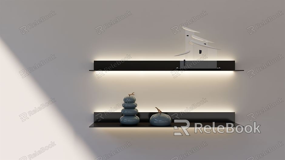 Modern wall shelf minimalist shelf model