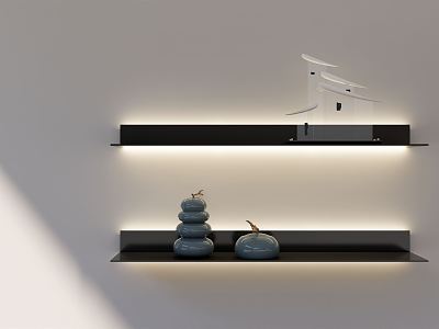 Modern wall shelf minimalist shelf model