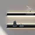 Modern wall shelf minimalist shelf 3d model