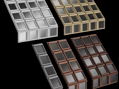 Casement Windows With Various Color Options And Modern Designs For Home Use 3d model