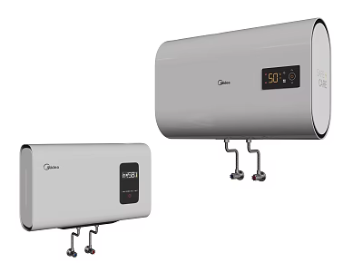 Midea Electric Water Heaters With Digital Temperature Display And Different Sizes For Home Use 3d model