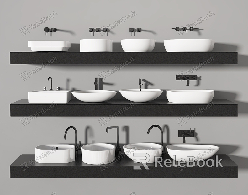 Modern wash basin model