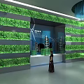 Futuristic Tech Corridor Featuring Screens On Both Sides Ceiling Lights And People Walking 3d model
