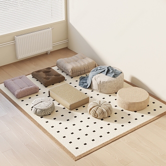 Modern futon Pu 3d model