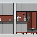 Modern shoe cabinet 3d model