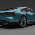 Modern Blue Sports Sedan With Sleek Body Black Roof And Alloy Wheels