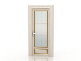 Jianou solid wood door interior door 3d model