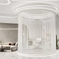 Elegant Modern Beauty and Hair Salon Interior Design With Luxurious Decor Green Plants And Seats