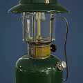 Vintage Green Coleman Candle Lantern With Classic Design And Metal Frame