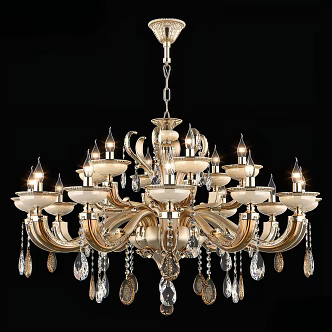 European Chandelier Lamps 3d model