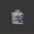Traditional Blue And White Porcelain Vase Sculptural Carving With Landscape Patterns And Bird Design