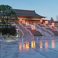 Chinese Ancient Architecture Taipan Foguang Temple Palace Pool Square Eaves Toggle Zen Architecture 3d model