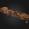 Natural Rustic Stone Wood Log with Unique Texture and Organic Shape