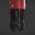 Refreshing Carbonated Beverage In Transparent Plastic Bottle With Red Label QR Code And Brown Liquid