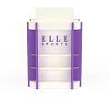 Purple and White ELL SPORT Locker with Multiple Shelves for Sports Storage