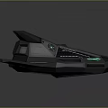 Futuristic Spacecraft Design With Advanced Aerodynamic Structure And Blue Thrusters For Interstellar Travel