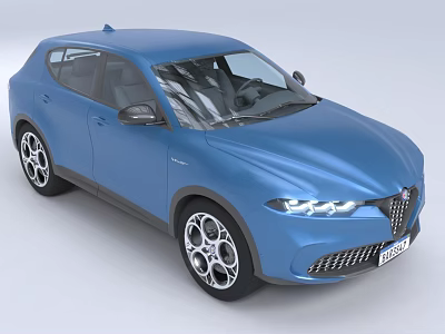 Blue Modern SUV With Stylish Exterior LED Headlights And Multi Spoke Wheels 3d model